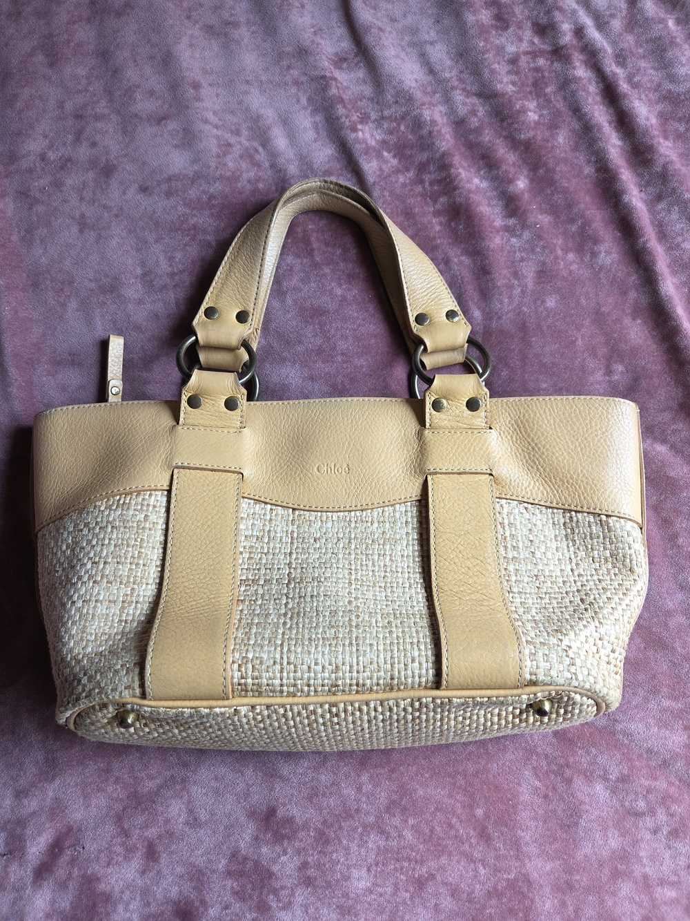 Chloe Basket Bag Straw Raffia Tote / Shoulder Bag